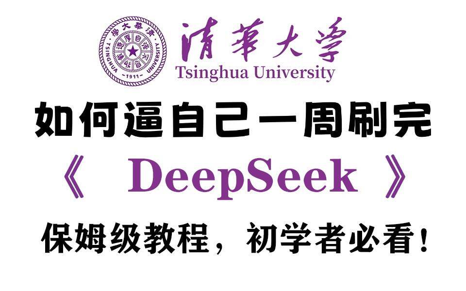 DeepSeek从入门到精通视频课程+PDF课程合集（清华大学）